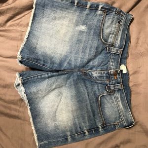 J. Crew Light Blue Distressed Denim Jean Shorts